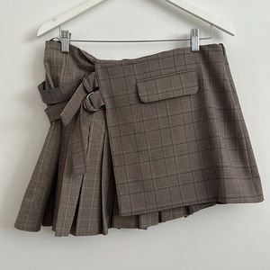 NWT zara mini plaid skirt